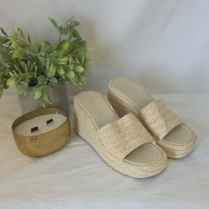 Madden Girl Cream Boho Wedges